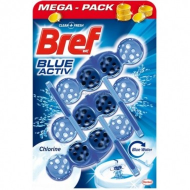 BREF BLUE COLOR ACTIV ZAWIESZKA DO WC 3X50G CHLOR