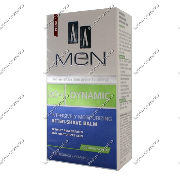 AA MEN 20+ DYNAMIC INTENSYWNIE NAWILAJCY BALSAM PO GOLENIU 100 ML