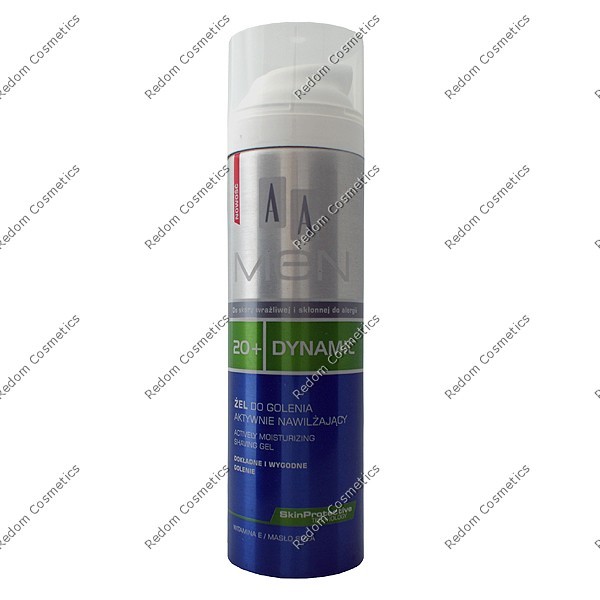 AA MEN 20+ DYNAMIC AKTYWNIE NAWILAJCY EL DO GOLENIA 200 ML