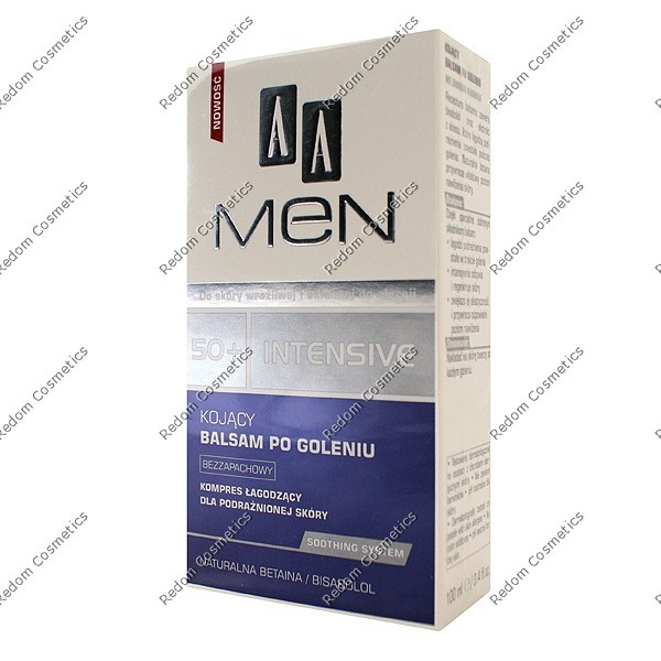 AA MEN 50+ INTENSIVE KOJCY BALSAM PO GOLENIU BEZZAPACHOWY 100 ML
