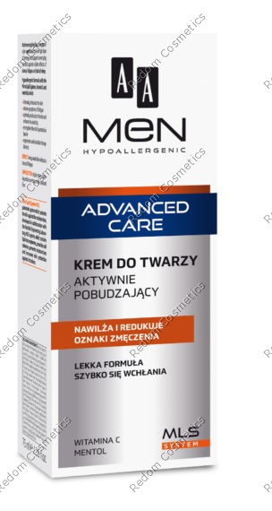 AA MEN ADVANCED CARE KREM DO TWARZY AKTYWNIE POBUDZAJCY 75ML