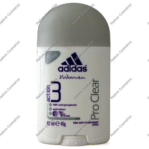 ADIDAS ACTION 3 PRO CLEAR WOMEN DEZODORANT SZTYFT 45 G 