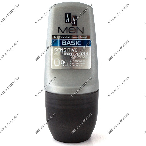 AA MEN BASIC SENSITIVE DEZODORANT ROLL-ON 50 ML