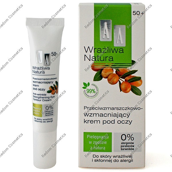 AA WRA�LIWA NATURA 50+ PRZECIWZMARSZCZKOWO-WZMACNIAJ�CY KREM POD OCZY 15 ML
