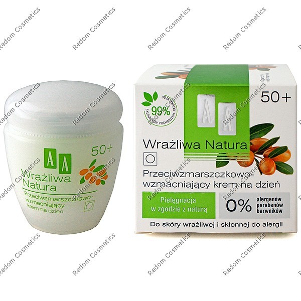 AA WRA�LIWA NATURA 50+ PRZECIWZMARSZCZKOWO-WZMACNIAJ�CY KREM NA DZIE� 50 ML