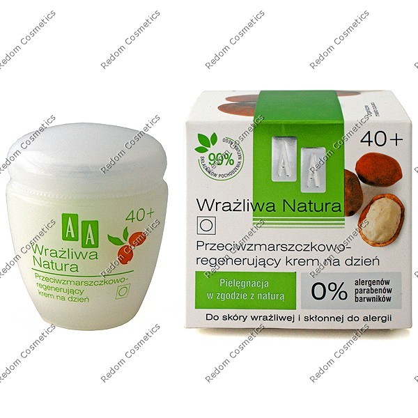 AA WRA�LIWA NATURA 40+ PRZECIWZMARSZCZKOWO-REGENERUJ�CY KREM NA DZIE� 50 ML