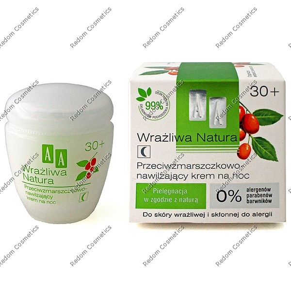 AA WRA�LIWA NATURA 30+ PRZECIWZMARSZCZKOWO-NAWIL�AJ�CY KREM NA NOC 50 ML