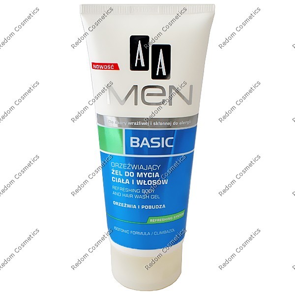 AA MEN BASIC ORZE�WIAJACY �EL DO MYCIA CIA�A I W�OS�W 200 ML
