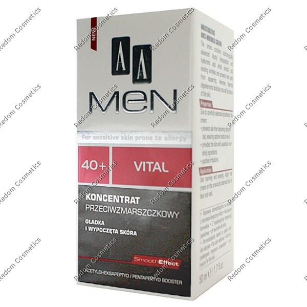 AA MEN 40+ VITAL KONCENTRAT PRZECIWZMARSZCZKOWY 50 ML