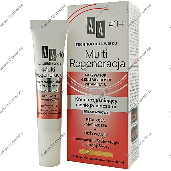AA TECHNOLOGIA WIEKU 40+ KREM ROZJANIJCY CIENIE POD OCZAMI 15 ML