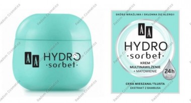 AA HYDRO SORBET KREM MULTINAWILENIE + MATOWIENIE CERA MIESZANA I TUSTA 50ML