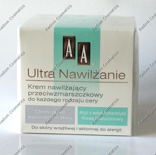 AA ULTRA NAWIL�ANIE KREM NAWIL�AJ�CY PRZECIWZMARSZCZKOWY DO KA�DEGO TYPU CERY 50 ML