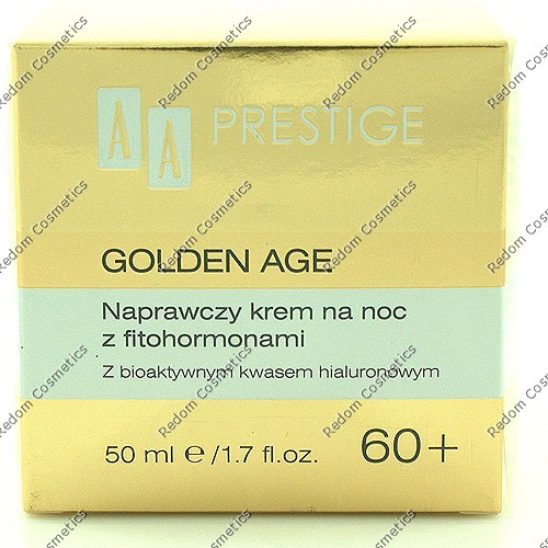 AA PRESTIGE GOLDEN AGE 60+ NAPRAWCZY KREM NA NOC Z FITOHORMONAMI 50 ML