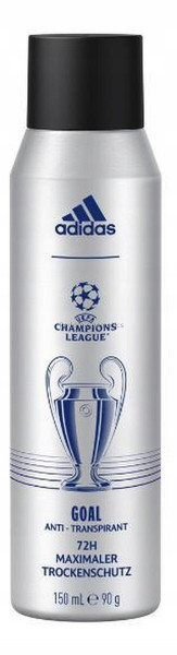 ADIDAS CHAMPIONS LEAGUE ANTYPERSPIRANT W SPRAYU UEFA SILVER 150 ML