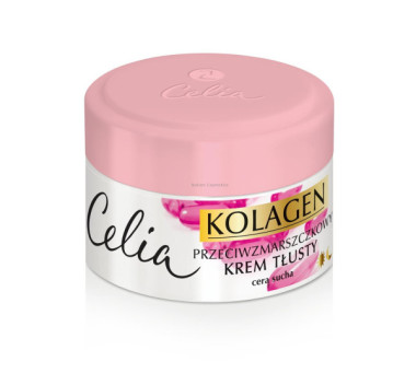 CELIA KOLAGEN KREM T�USTY PRZECIWZMARSZCZKOWY WITAMINY A I E CERA SUCHA 50 ML
