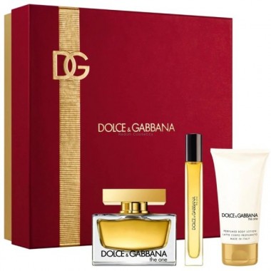 DOLCE & GABBANA THE ONE WODA PERFUMOWANA ZESTAW DLA KOBIET 75 ML + WODA PERFUMOWANA 10 ML + BALSAM DO CIAA 50 ML