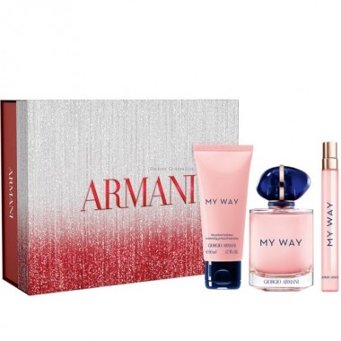 GIORGIO ARMANI SI WODA PERFUMOWANA DLA KOBIET 50 ML + BALSAM DO CIAA 50 ML + EL POD PRYSZNIC 50 ML