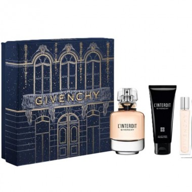 GIVENCHY L'INTERDIT WODA PERFUMOWANA DLA KOBIET 80 ML + WODA PERFUMOWANA 12,5 ML + BALSAM DO CIAA 75 ML