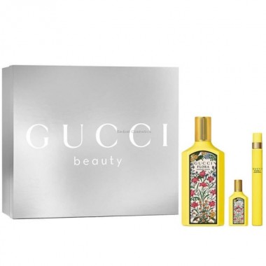 GUCCI FLORA GORGEOUS ORCHID WODA PERFUMOWANA DLA KOBIET 100 ML + WODA PERFUMOWANA 10 ML + WODA PERFUMOWANA MINI 5 ML