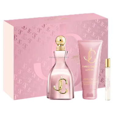 JIMMY CHOO I WANT CHOO WITH LOVE WODA PERFUMOWANA DLA KOBIET 100 ML + BALSAM DO CIA�A 100 ML + WODA PERFUMOWANA W SPRAYU 7,5ML