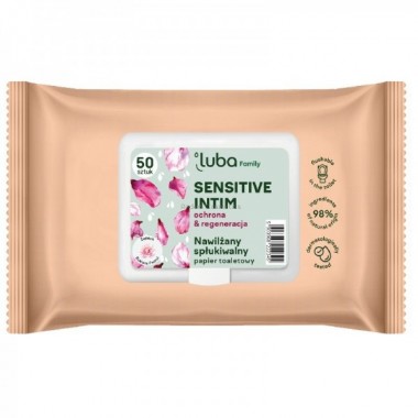LUBA FAMILY NAWILANY PAPIER TOALETOWY SENSITIVE INTIM 50 SZTUK