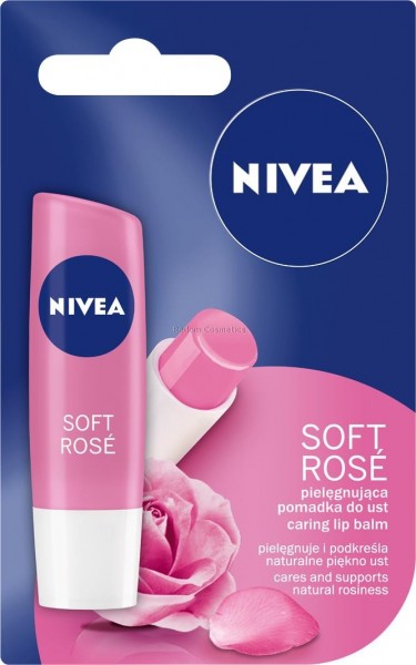 NIVEA POMADKA OCHRONNA SOFT ROSE 4,8G