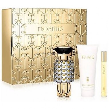 PACO RABANNE FAME WODA PERFUMOWANA DLA KOBIET 80 ML + WODA PERFUMOWANA 10 ML + BALSAM DO CIAA 100 ML