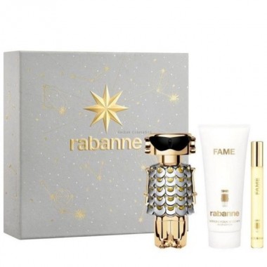 PACO RABANNE FAME WODA PERFUMOWANA DLA KOBIET 80 ML + WODA PERFUMOWANA 10 ML + BALSAM DO CIAA 100 ML