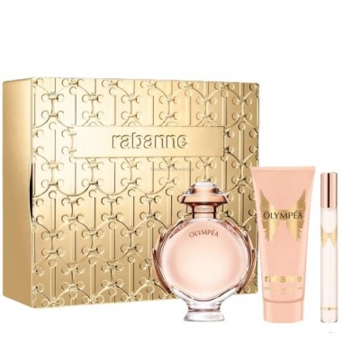 RABANNE OLYMPEA WODA PERFUMOWANA DLA KOBIET 80 ML + BALSAM DO CIAA 100 ML + WODA PERFUMOWANA 10 ML