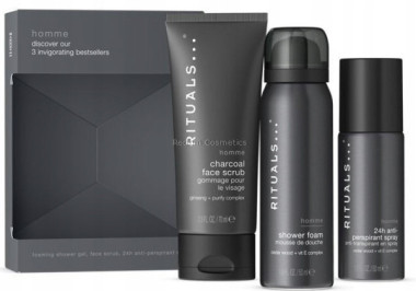 RITUALS THE RITUAL HOMME TRIAL SET ZESTAW PIANKA 50ML + ANTYPERSPIRANT 50ML + PEELING 70ML