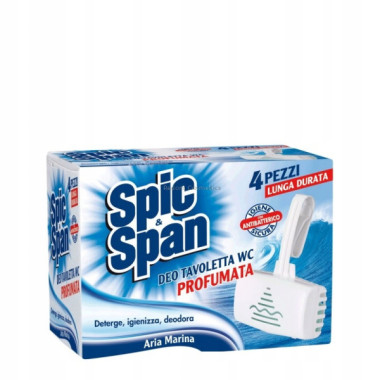 SPIC&SPAN KOSTKI DO WC Z ODKAMIENIACZEM 4 SZT MARINE