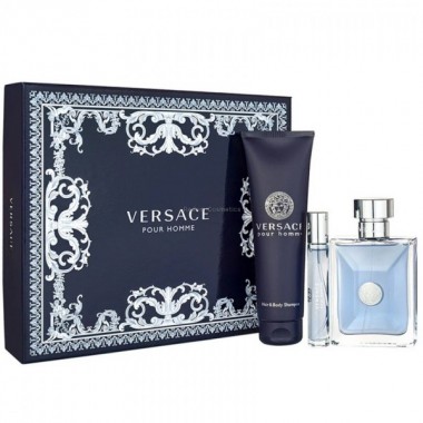 VERSACE POUR HOMME WODA TOALETOWA 100 ML + WODA TOALETOWA 10 ML + SZAMPON 150 ML