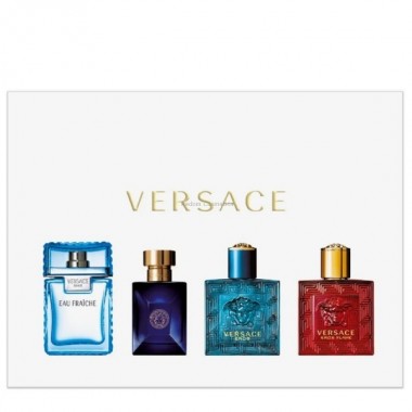 VERSACE COLLECTION ZESTAW MINIATUR MAN EAU FRAICHE 5ML + DYLAN BLUE 5ML + EROS 5ML + EROS FLAME 5ML