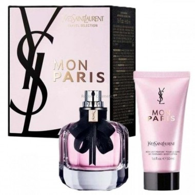 YVES SAINT LAURENT MON PARIS WODA PERFUMOWANA DLA KOBIET 50 ML + BALSAM DO CIAA 50 ML