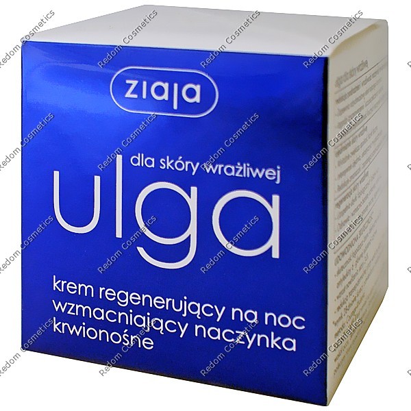 ZIAJA ULGA KREM REGENERUJĄCY NA NOC WZMACNIAJACY NACZYNKA 50 ML