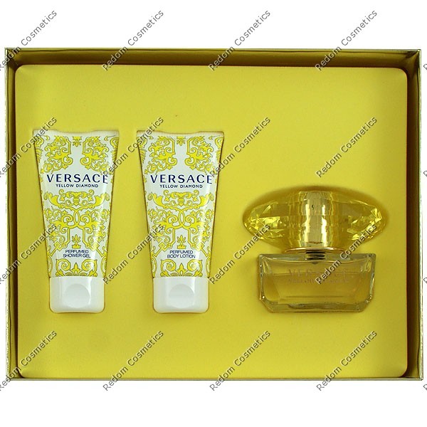 VERSACE YELLOW DIAMOND WODA TOALETOWA 50 ML + BALSAM DO CIAŁA 50 ML + ŻEL POD PRYSZNIC 50 ML