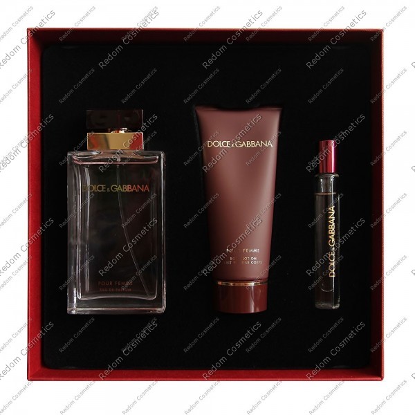 DOLCE & GABBANA POUR FEMME WODA PERFUMOWANA 100 ML SPRAY + BALSAM DO CIAŁA 100 ML + WODA PERFUMOWANA 6 ML