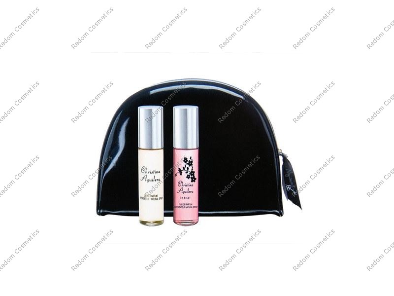 CHRISTINA AGUILERA DAMSKA WODA PERFUMOWANA 10 ML SPRAY + BY NIGHT WODA PERFUMOWANA 10 ML SPRAY+ KOSMETYCZKA