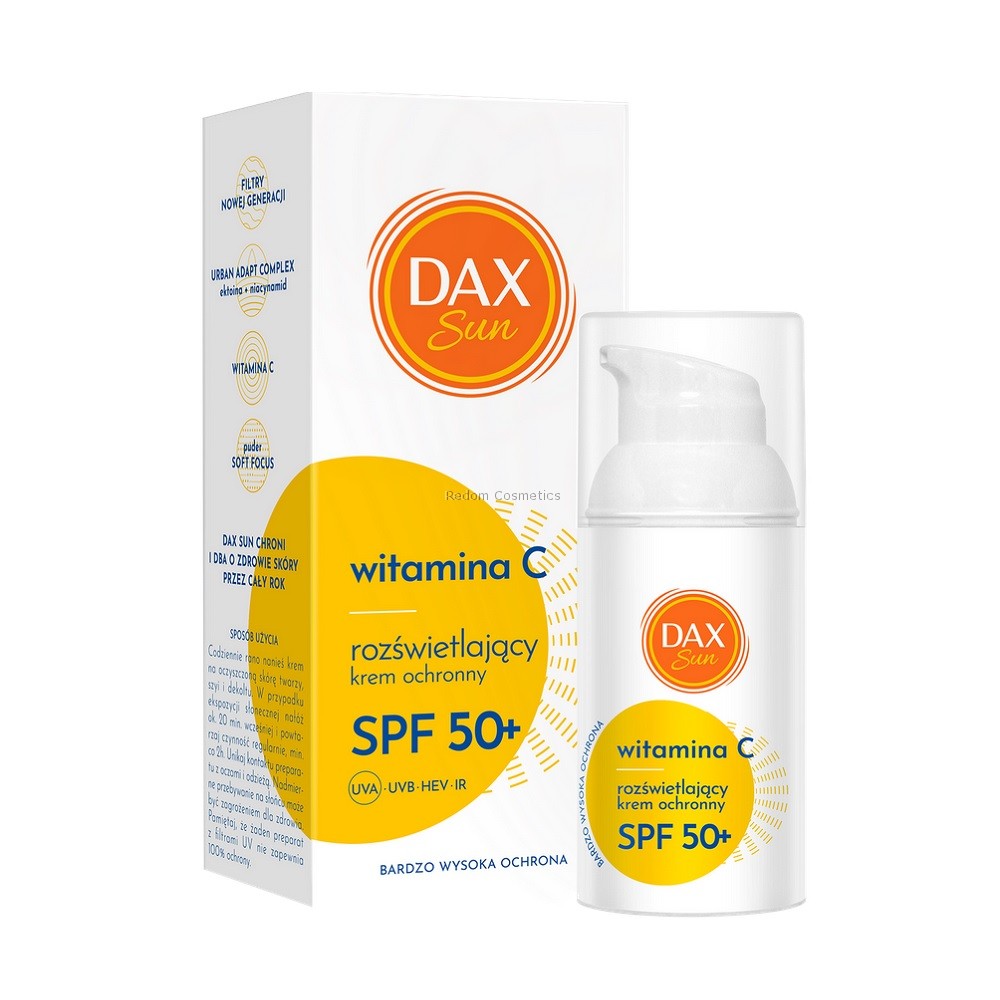 DAX SUN ROZWIETLAJCY KREM OCHRONNY Z WITAMIN C SPF 50+