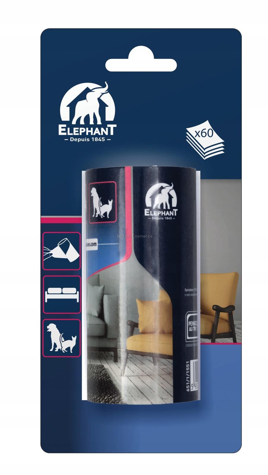 ELEPHANT�415933�ZAPAS WK�AD DO ROLKI KLEJ�CEJ CZYSZCZ�CEJ 60 LISTK�W