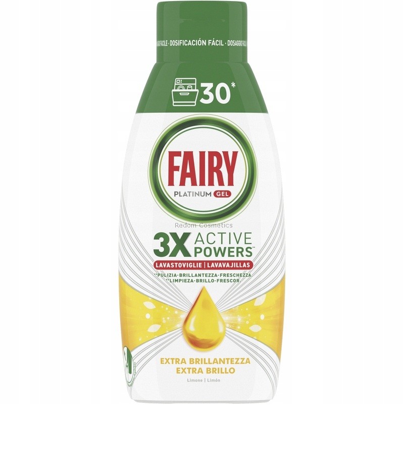 FAIRY PLATINUM EL DO ZMYWARKI NA 30 MY 600 ML LEMON