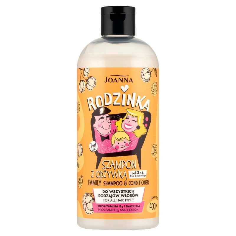 JOANNA RODZINKA SZAMPON Z OD�YWK� PROWITAMINA B5 I BAWE�NA 400 ML