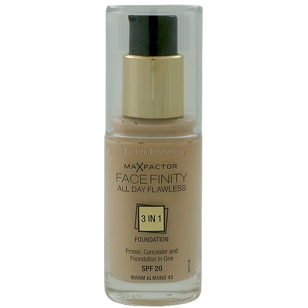 MAX FACTOR FACEFINITY ALL DAY FLAWLESS 3 W 1 PODKAD NR 45 WARM ALMOND 30 ML
