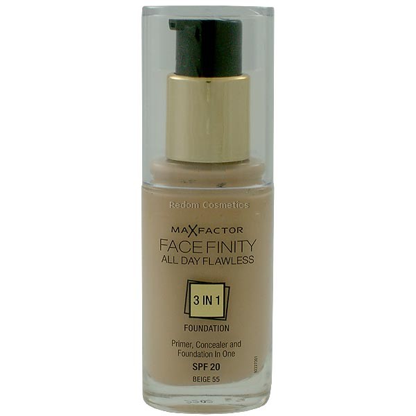 MAX FACTOR FACEFINITY ALL DAY FLAWLESS 3 W 1 PODKAD NR 55 BEIGE 30 ML