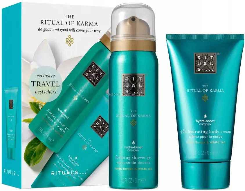 RITUALS THE RITUAL OF KARMA GIFT SET ZESTAW KOSMETYK�W DO PIEL�GNACJI CIA�A TRAVEL EXCLUSIVE