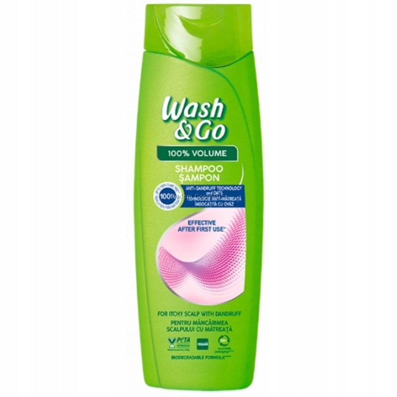 WASH&GO SZAMPON SENSITIVE DO WOSW NA SWDZC SKR GOWY, UPIE 360 ML