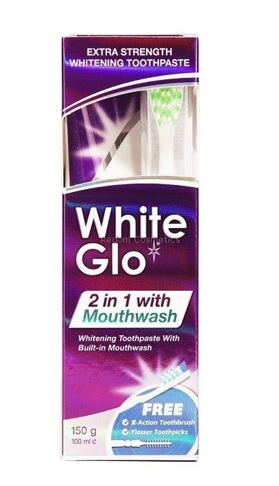 WHITE GLO PASTA DO ZBW PROFESSIONAL 2 IN 1 WITH MOUTHWASH 100 ML 